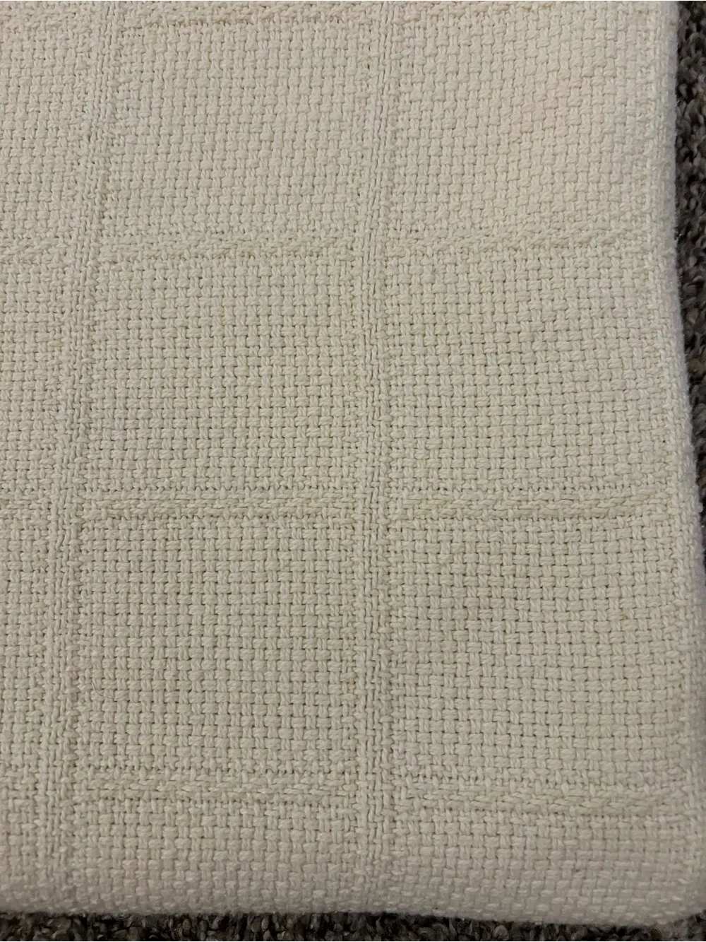 Vintage Ralph Lauren pastel yellow waffle weave woven cotton quilt Cottagecore